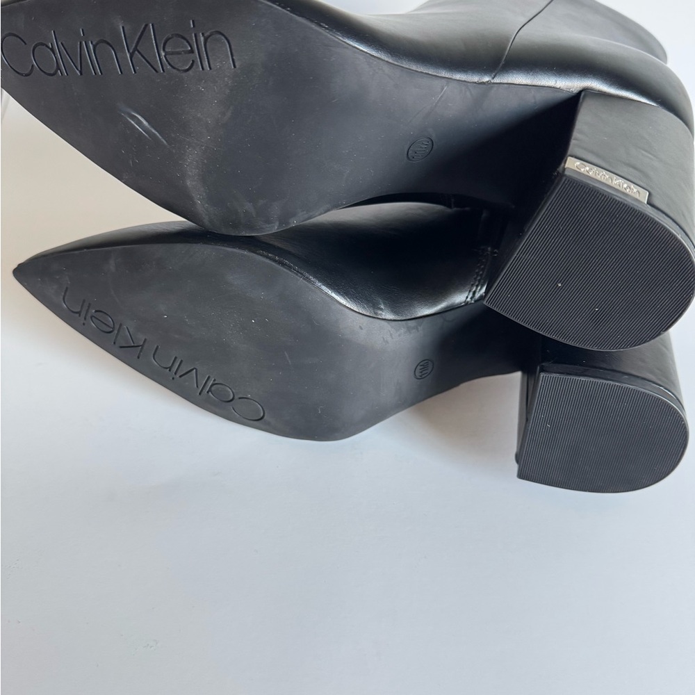 Calvin Klein Black Heeled Boots - Picture 2 of 2